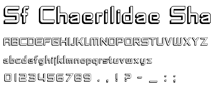 SF Chaerilidae Shaded font
